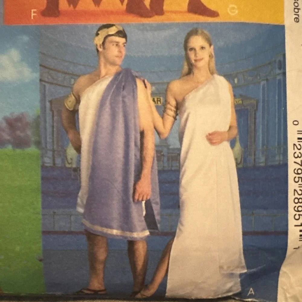 McCall's 2895 Unisex Halloween Costume Sewing Pattern Goddess Caveman Size XS-XL